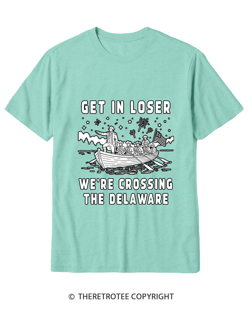 TheRetroTee We're Crossing the Delaware 1776 Cotton T-Shirt