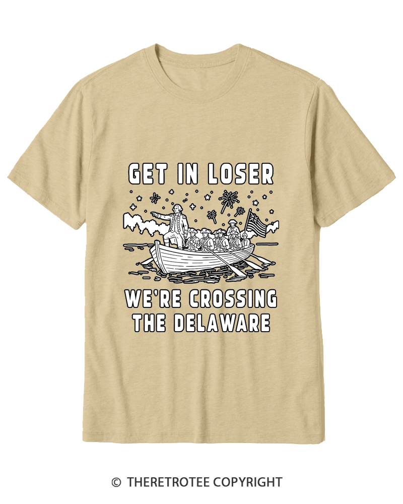 TheRetroTee We're Crossing the Delaware 1776 Cotton T-Shirt