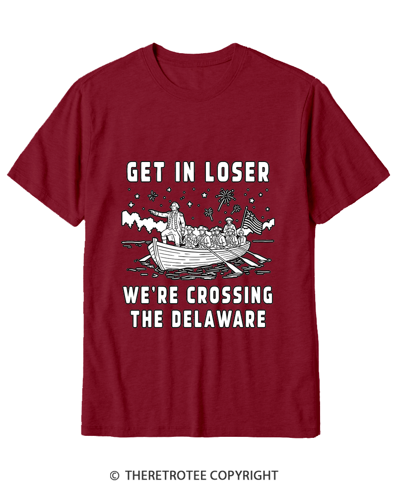 TheRetroTee We're Crossing the Delaware 1776 Cotton T-Shirt