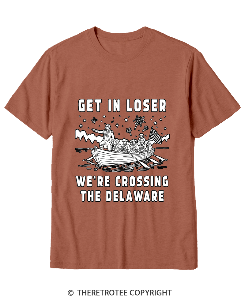TheRetroTee We're Crossing the Delaware 1776 Cotton T-Shirt