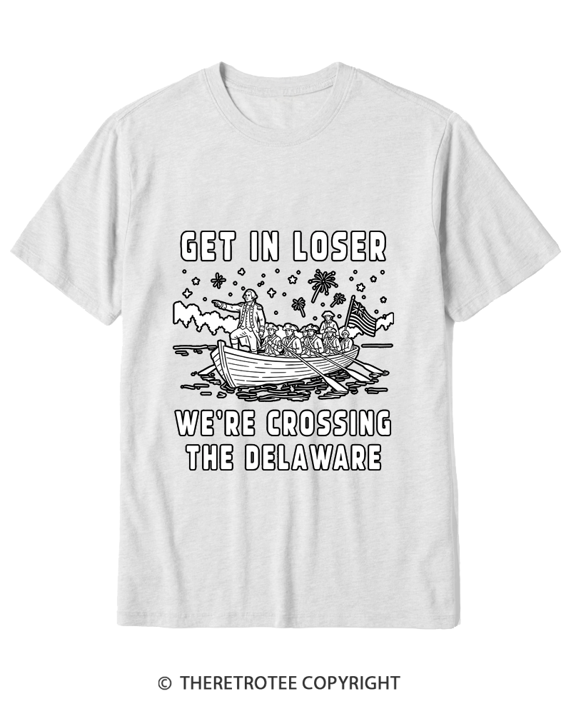 TheRetroTee We're Crossing the Delaware 1776 Cotton T-Shirt