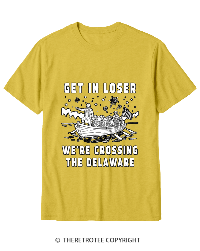 TheRetroTee We're Crossing the Delaware 1776 Cotton T-Shirt