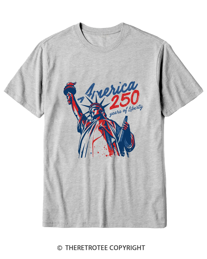TheRetroTee 250 Years Of Liberty Retro 1776 Cotton T-Shirt