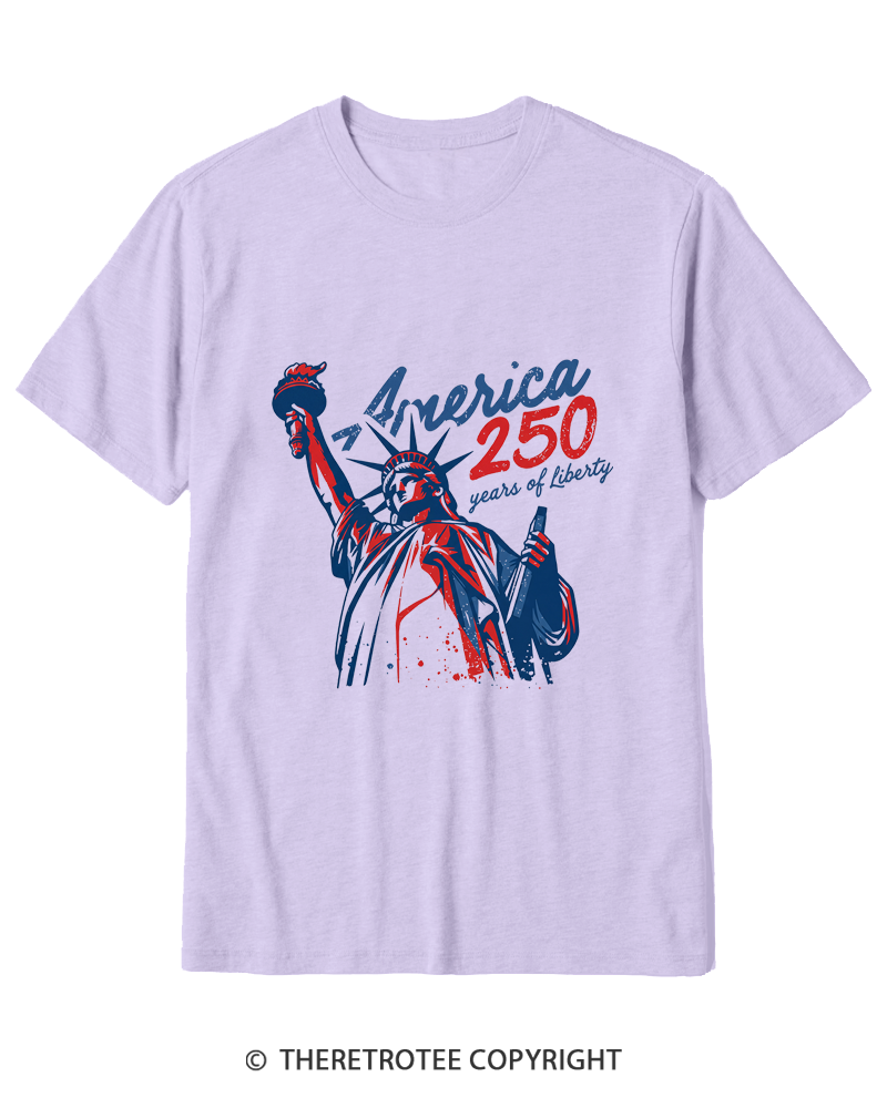 TheRetroTee 250 Years Of Liberty Retro 1776 Cotton T-Shirt