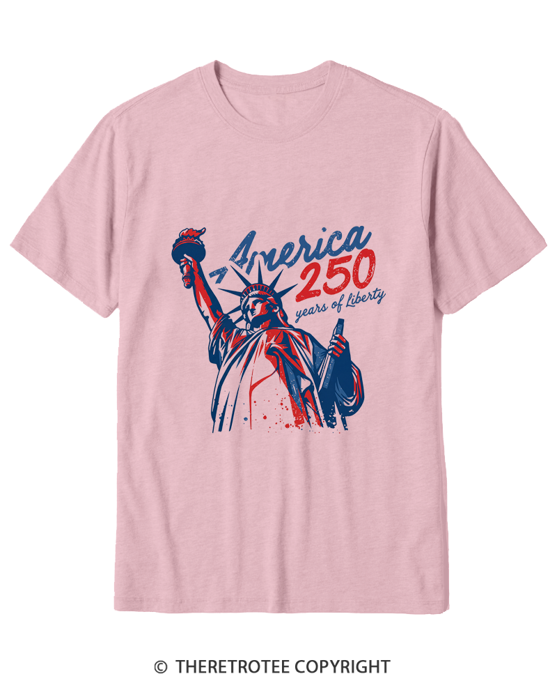 TheRetroTee 250 Years Of Liberty Retro 1776 Cotton T-Shirt