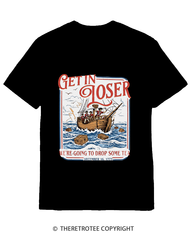 TheRetroTee Boston Tea Party Cotton T-Shirt