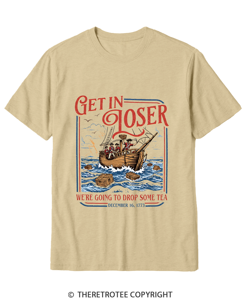 TheRetroTee Boston Tea Party Cotton T-Shirt
