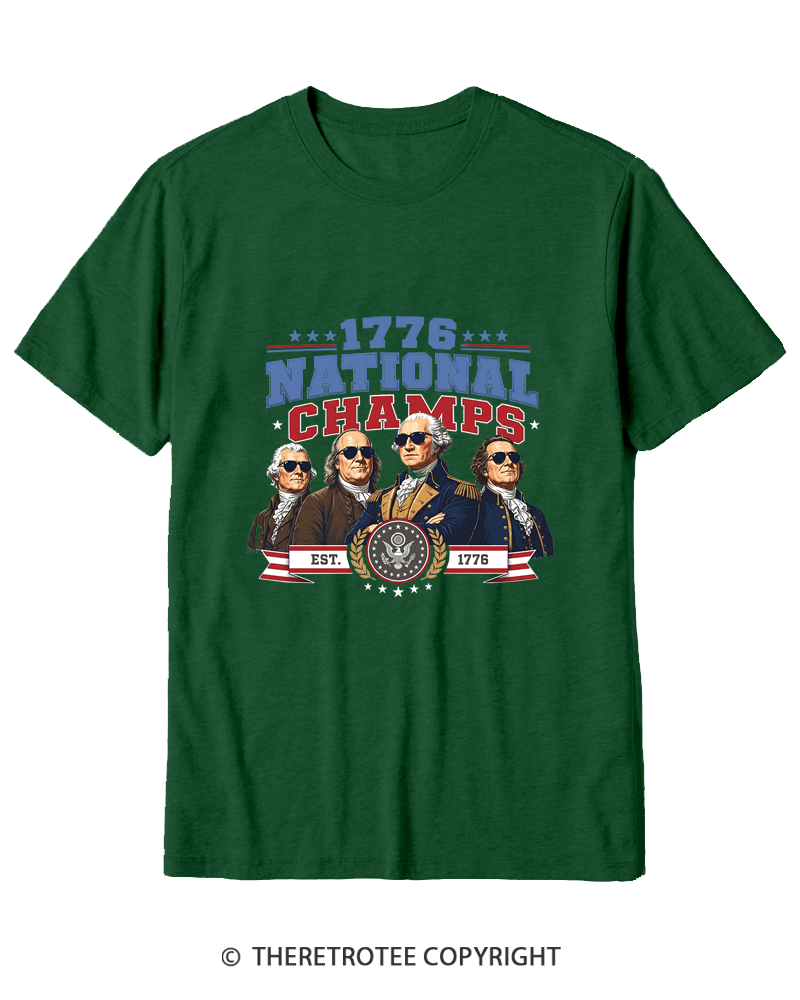 TheRetroTee Funny Founding Fathers 1776 Cotton T-Shirt