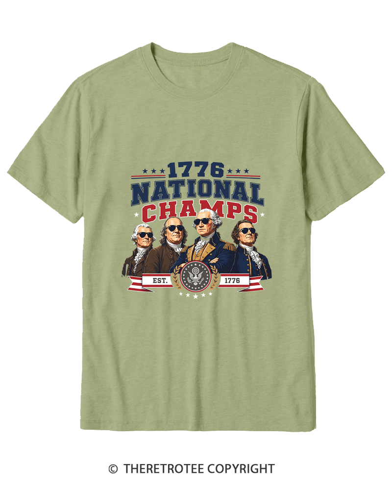 TheRetroTee Funny Founding Fathers 1776 Cotton T-Shirt