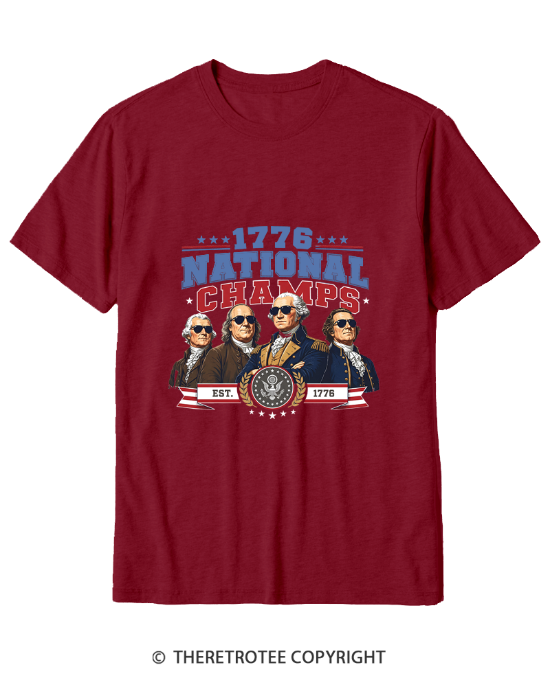 TheRetroTee Funny Founding Fathers 1776 Cotton T-Shirt