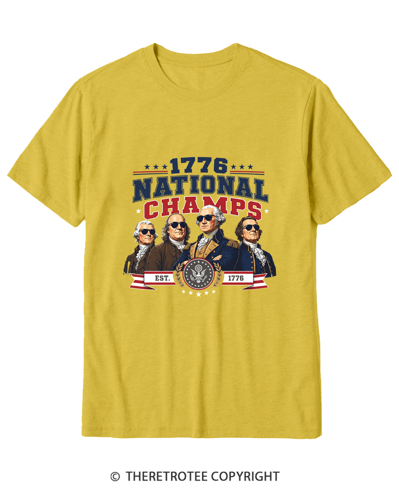 TheRetroTee Funny Founding Fathers 1776 Cotton T-Shirt