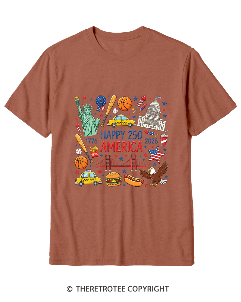 TheRetroTee America 250th Anniversary 1776-2026 Cotton T-Shirt