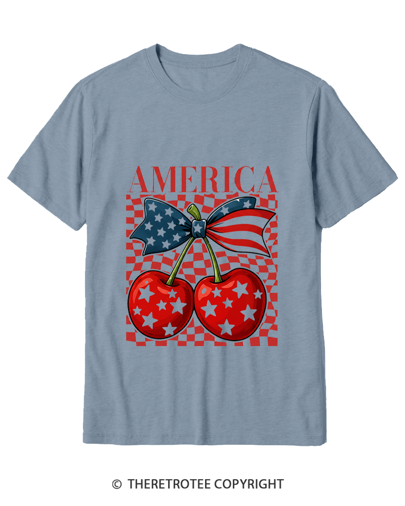 TheRetroTee America Cherry 1776 Cotton T-Shirt