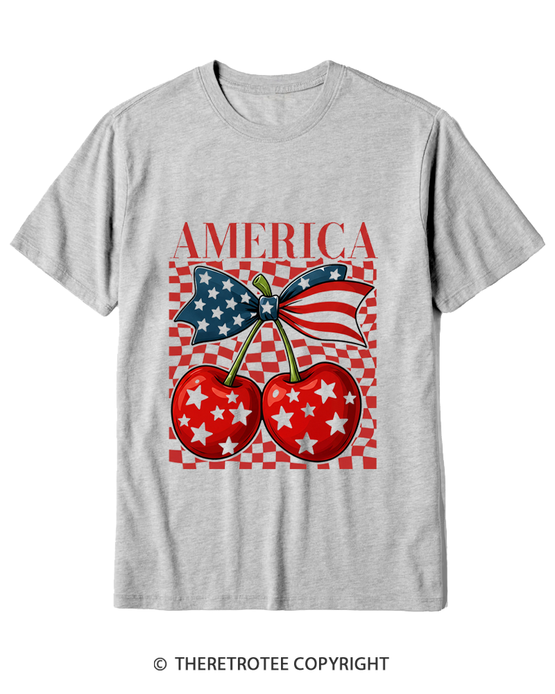 TheRetroTee America Cherry 1776 Cotton T-Shirt