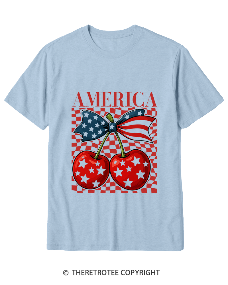 TheRetroTee America Cherry 1776 Cotton T-Shirt