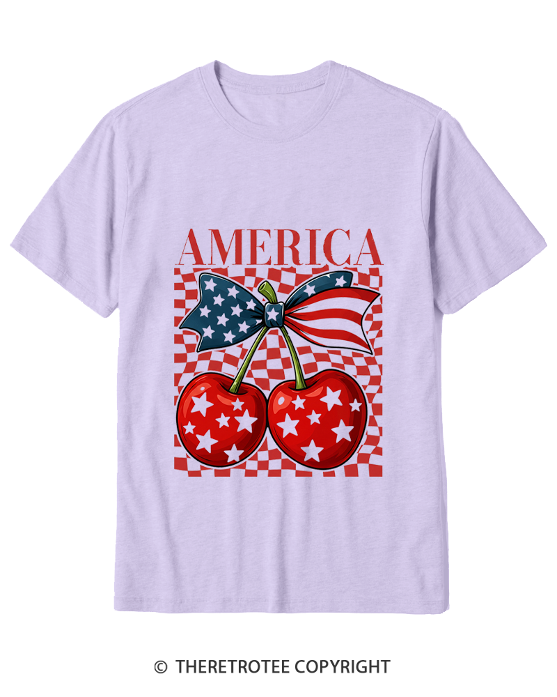 TheRetroTee America Cherry 1776 Cotton T-Shirt