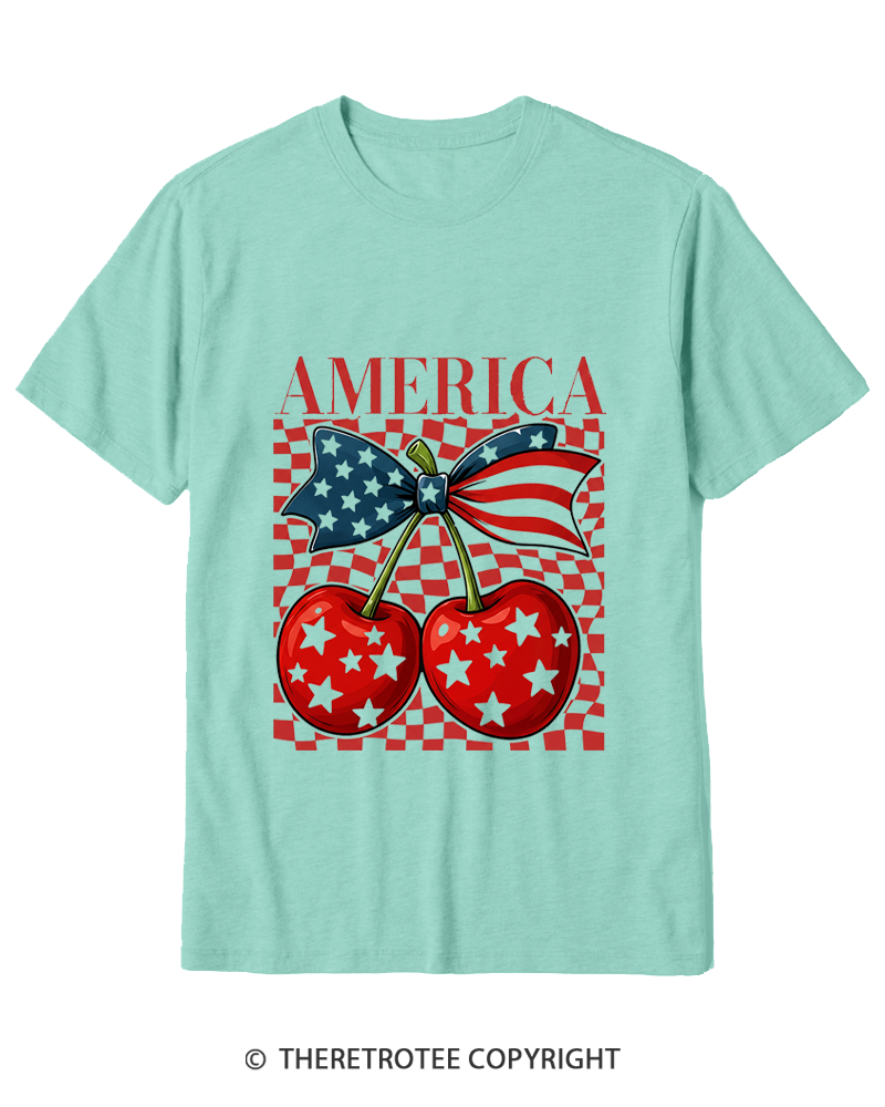 TheRetroTee America Cherry 1776 Cotton T-Shirt