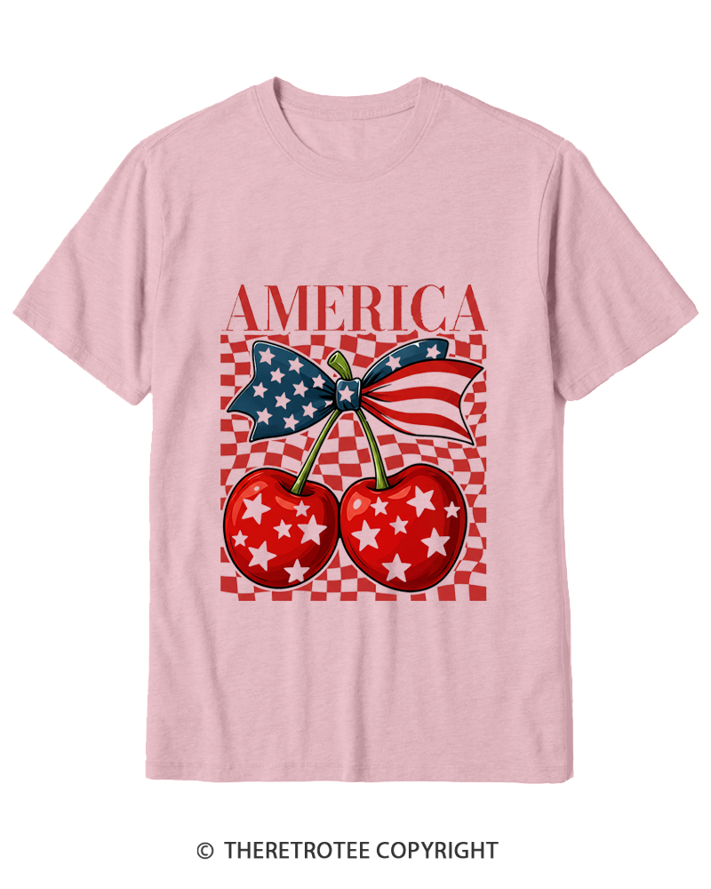 TheRetroTee America Cherry 1776 Cotton T-Shirt