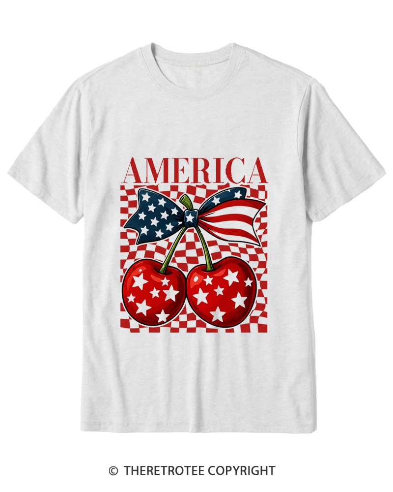 TheRetroTee America Cherry 1776 Cotton T-Shirt