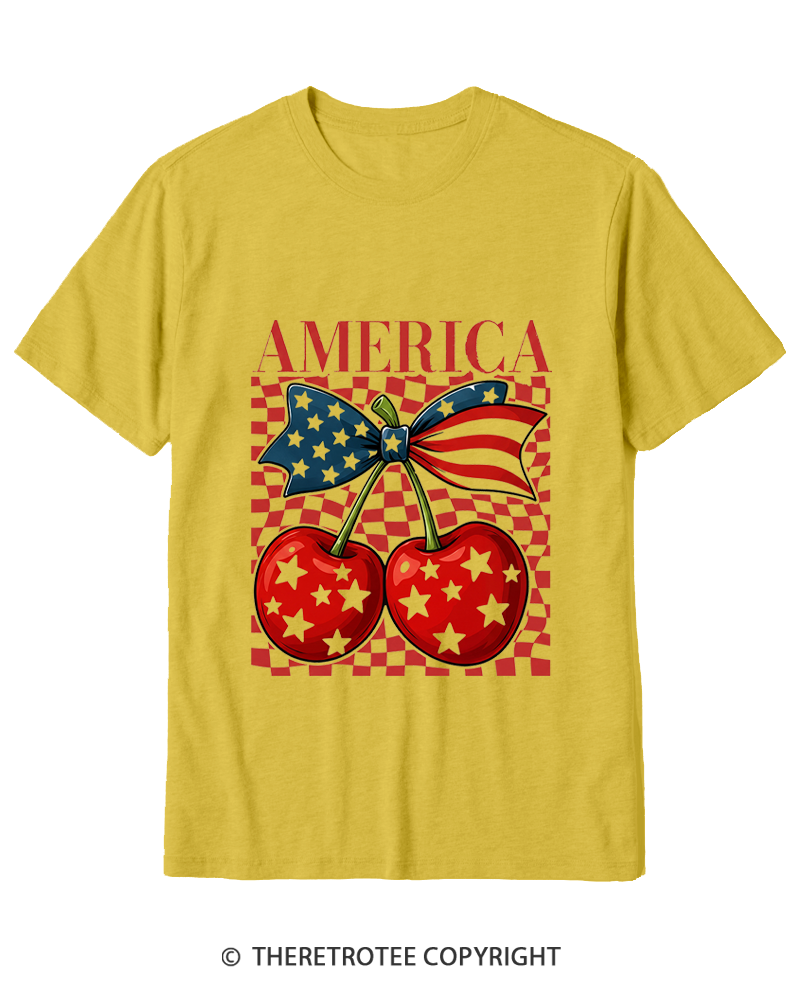 TheRetroTee America Cherry 1776 Cotton T-Shirt