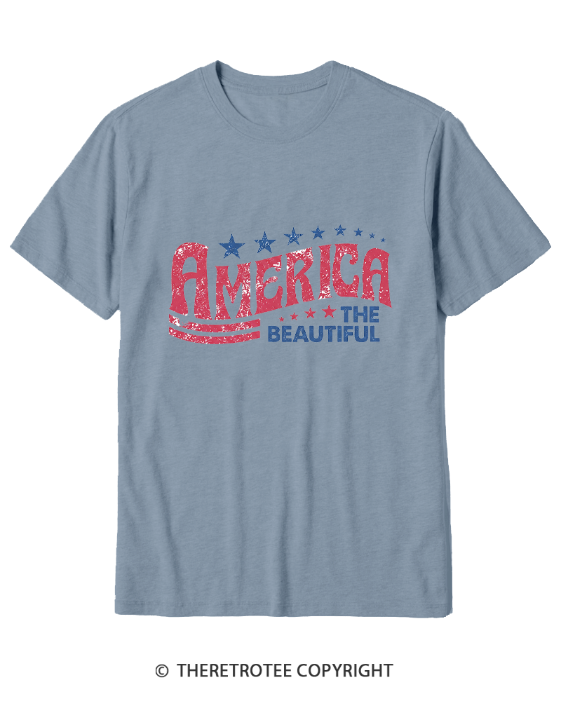 TheRetroTee America the Beautiful 1970s Cotton T-Shirt