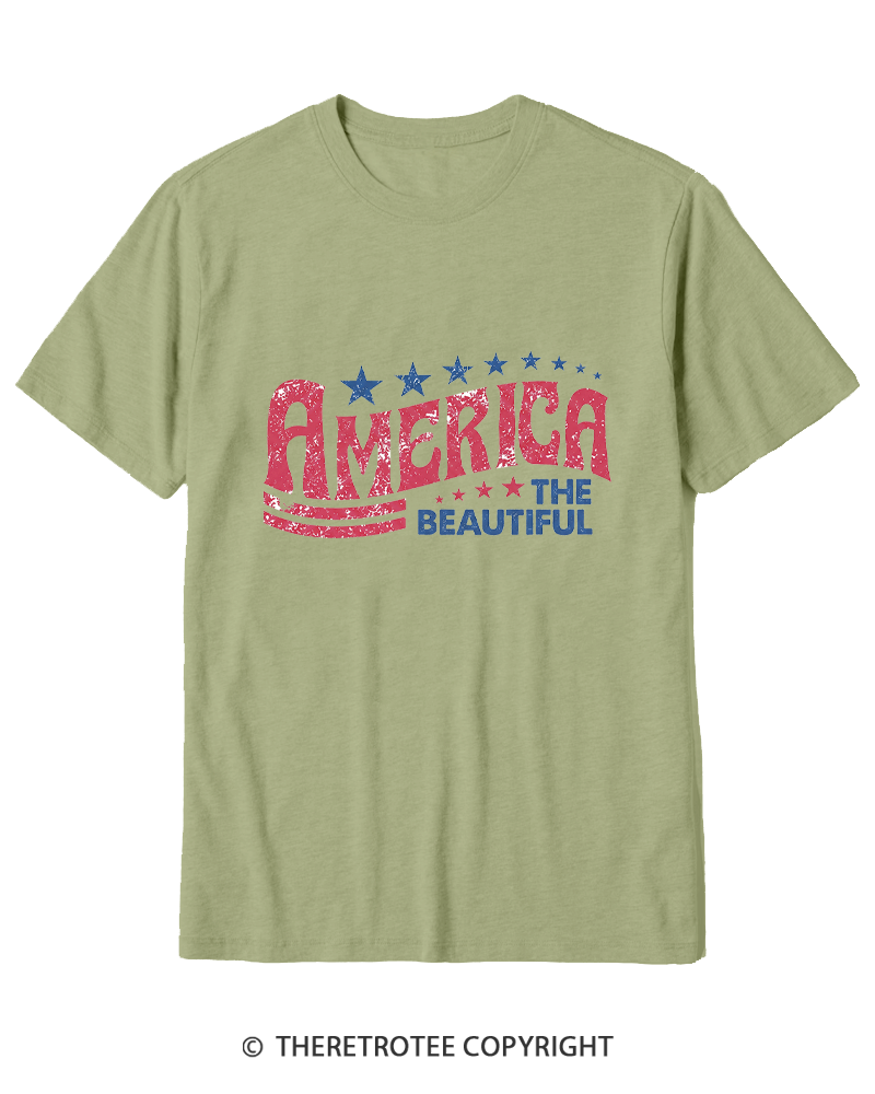 TheRetroTee America the Beautiful 1970s Cotton T-Shirt