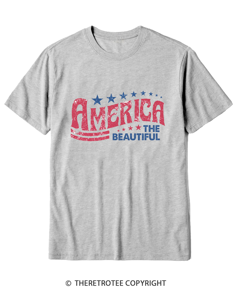 TheRetroTee America the Beautiful 1970s Cotton T-Shirt