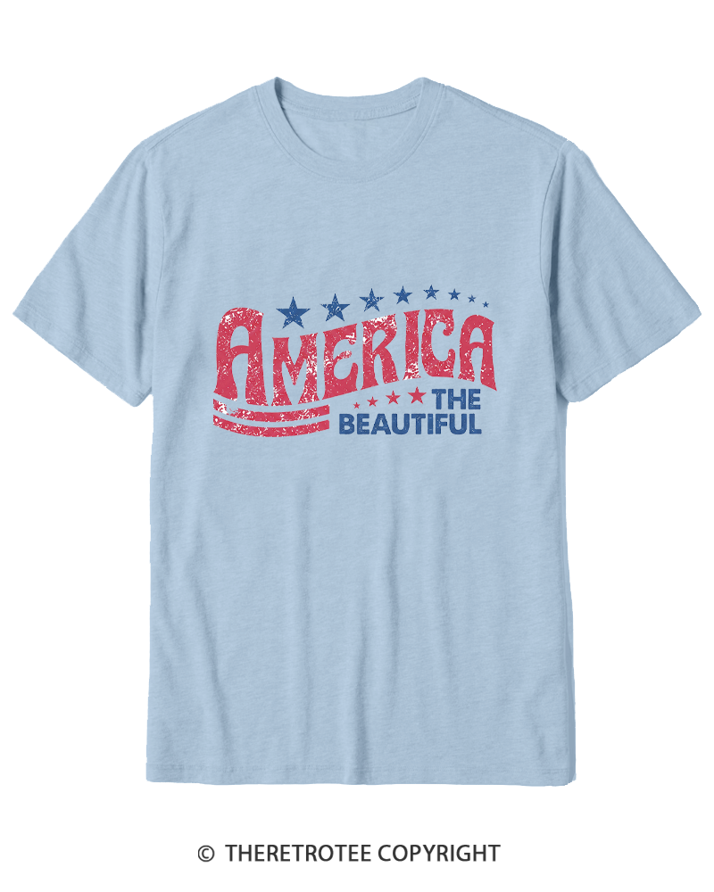 TheRetroTee America the Beautiful 1970s Cotton T-Shirt