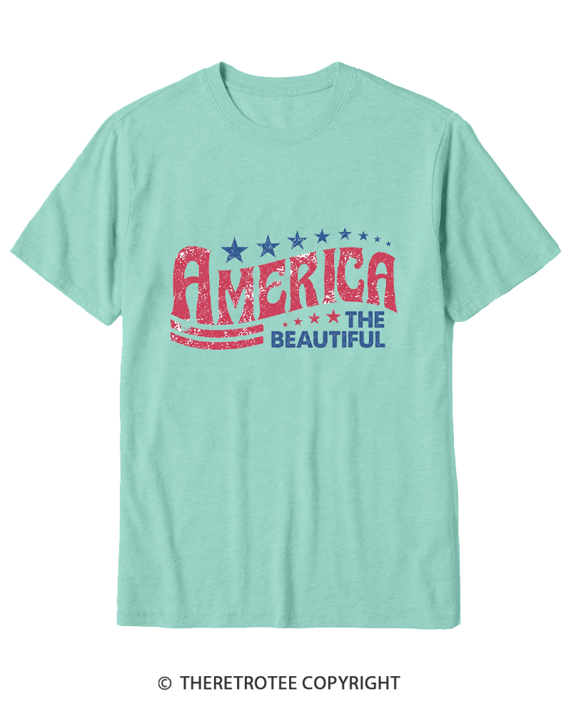 TheRetroTee America the Beautiful 1970s Cotton T-Shirt