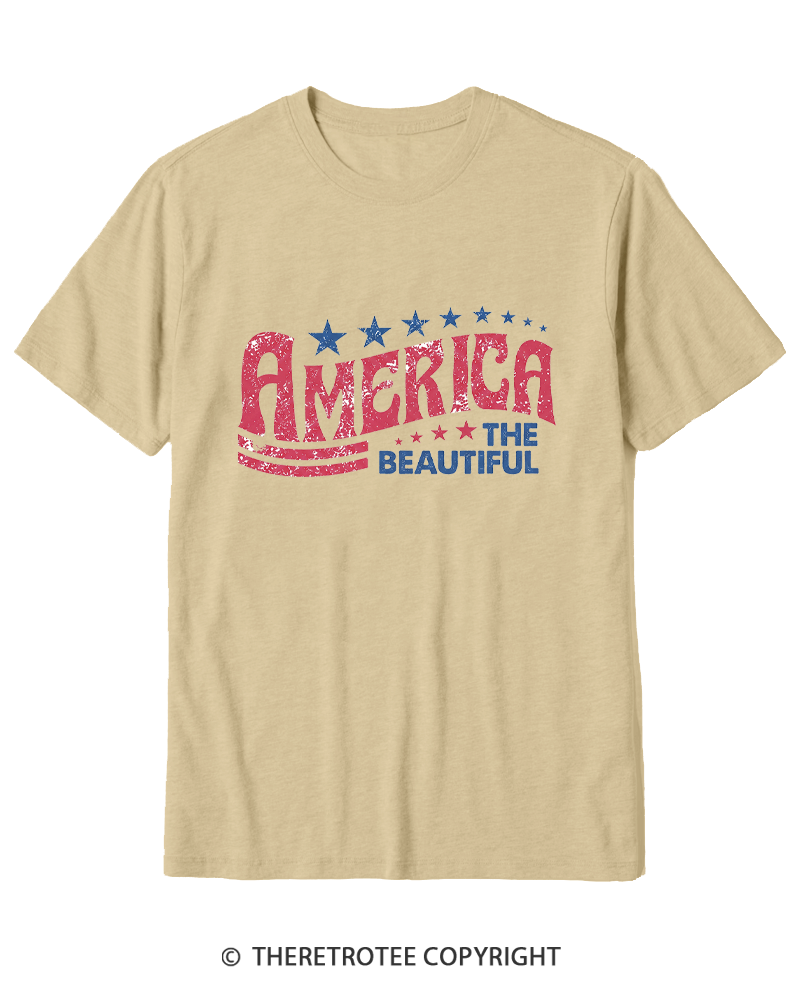 TheRetroTee America the Beautiful 1970s Cotton T-Shirt