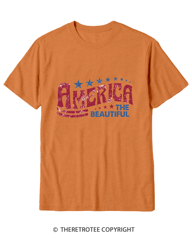 TheRetroTee America the Beautiful 1970s Cotton T-Shirt