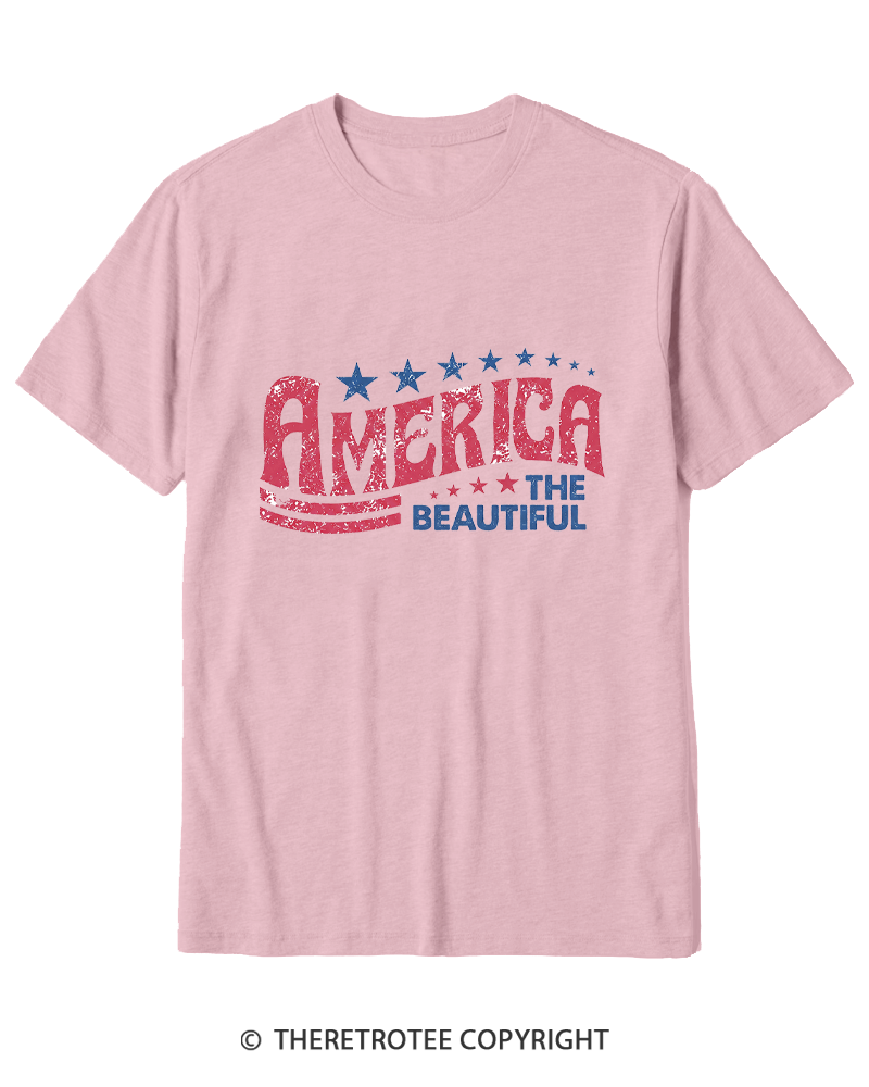 TheRetroTee America the Beautiful 1970s Cotton T-Shirt