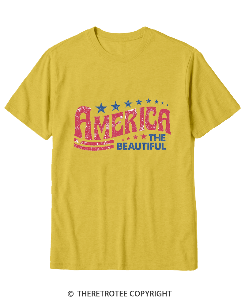 TheRetroTee America the Beautiful 1970s Cotton T-Shirt