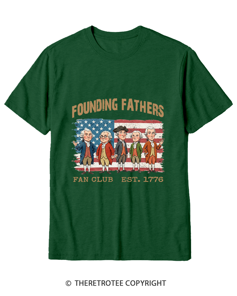 TheRetroTee Founding Fathers Fan Club Cotton T-Shirt