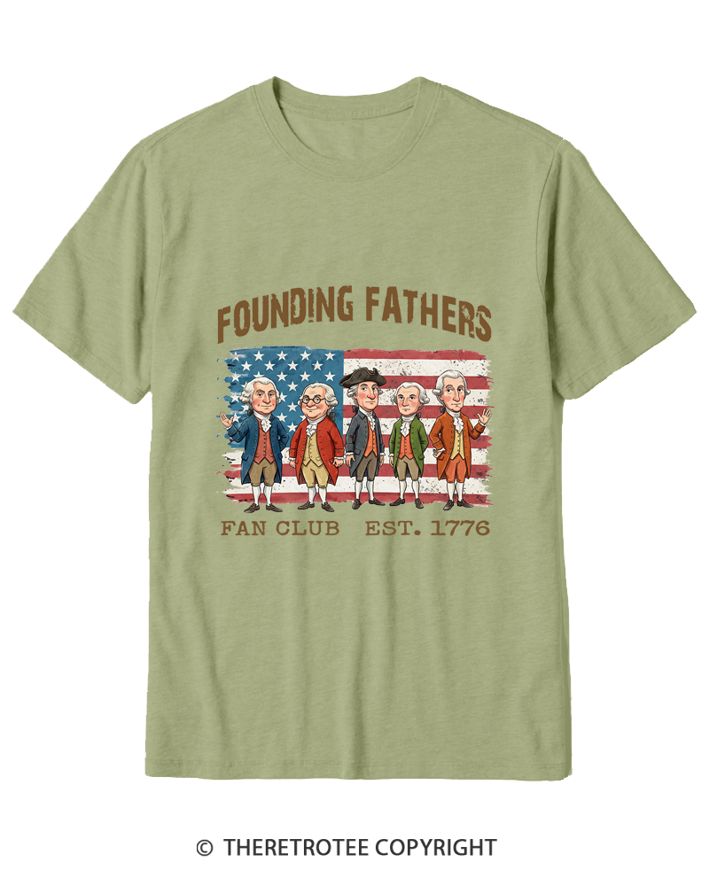 TheRetroTee Founding Fathers Fan Club Cotton T-Shirt