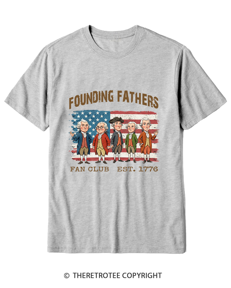 TheRetroTee Founding Fathers Fan Club Cotton T-Shirt