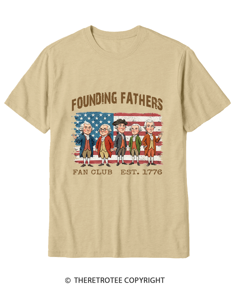 TheRetroTee Founding Fathers Fan Club Cotton T-Shirt