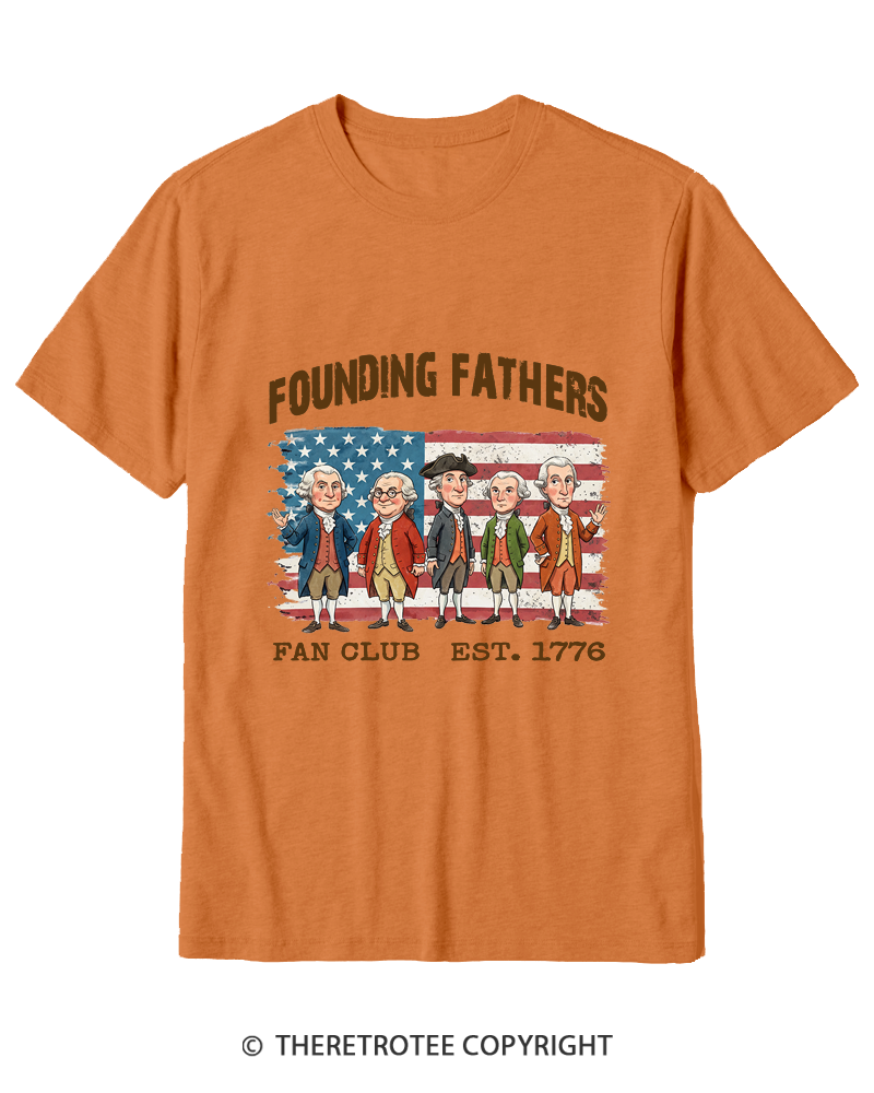 TheRetroTee Founding Fathers Fan Club Cotton T-Shirt