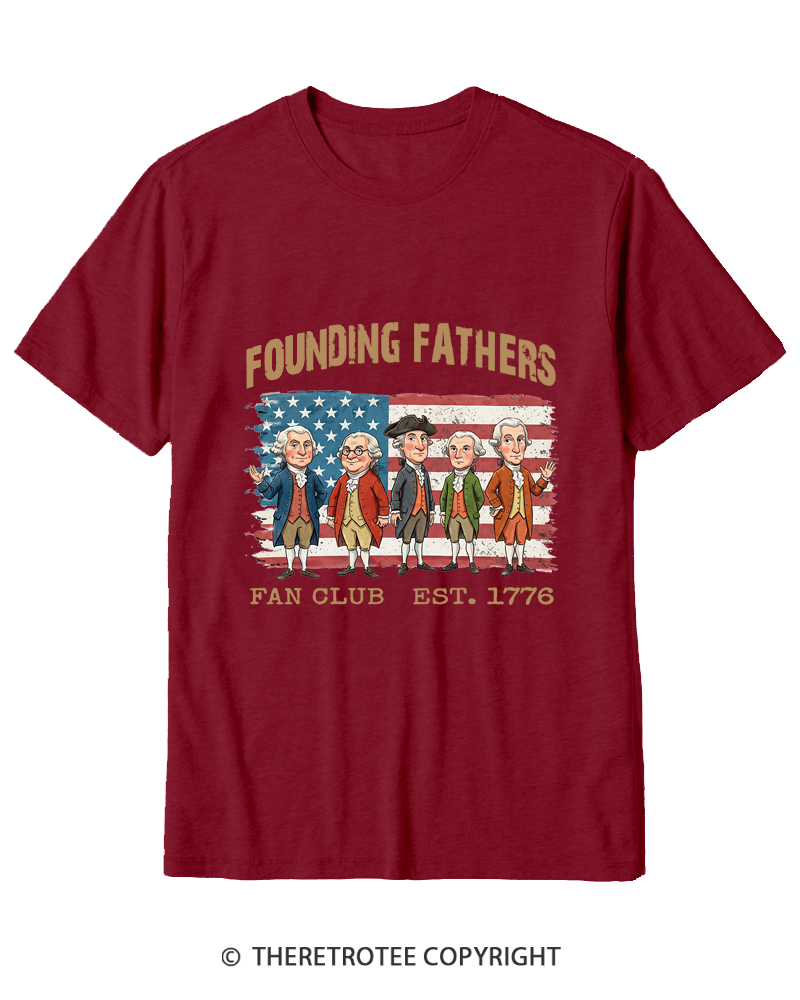 TheRetroTee Founding Fathers Fan Club Cotton T-Shirt