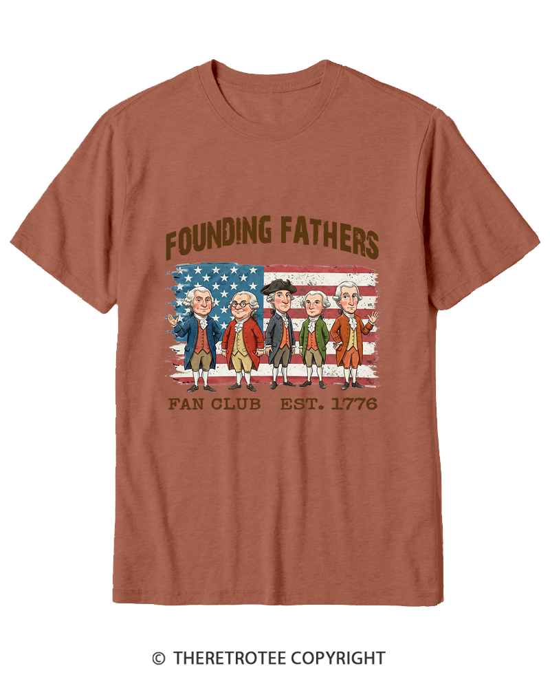 TheRetroTee Founding Fathers Fan Club Cotton T-Shirt