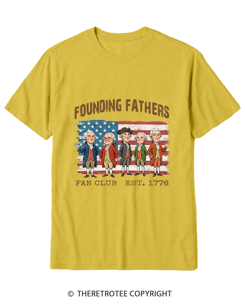 TheRetroTee Founding Fathers Fan Club Cotton T-Shirt