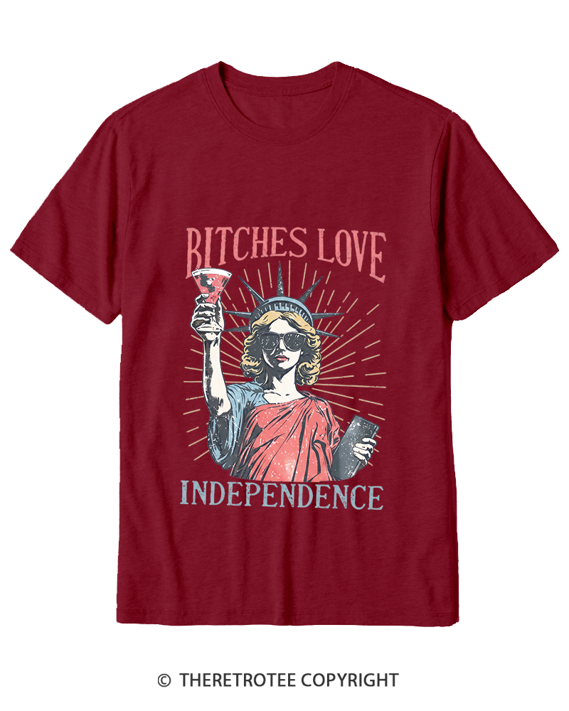TheRetroTee Love Independence 1776 Cotton T-Shirt