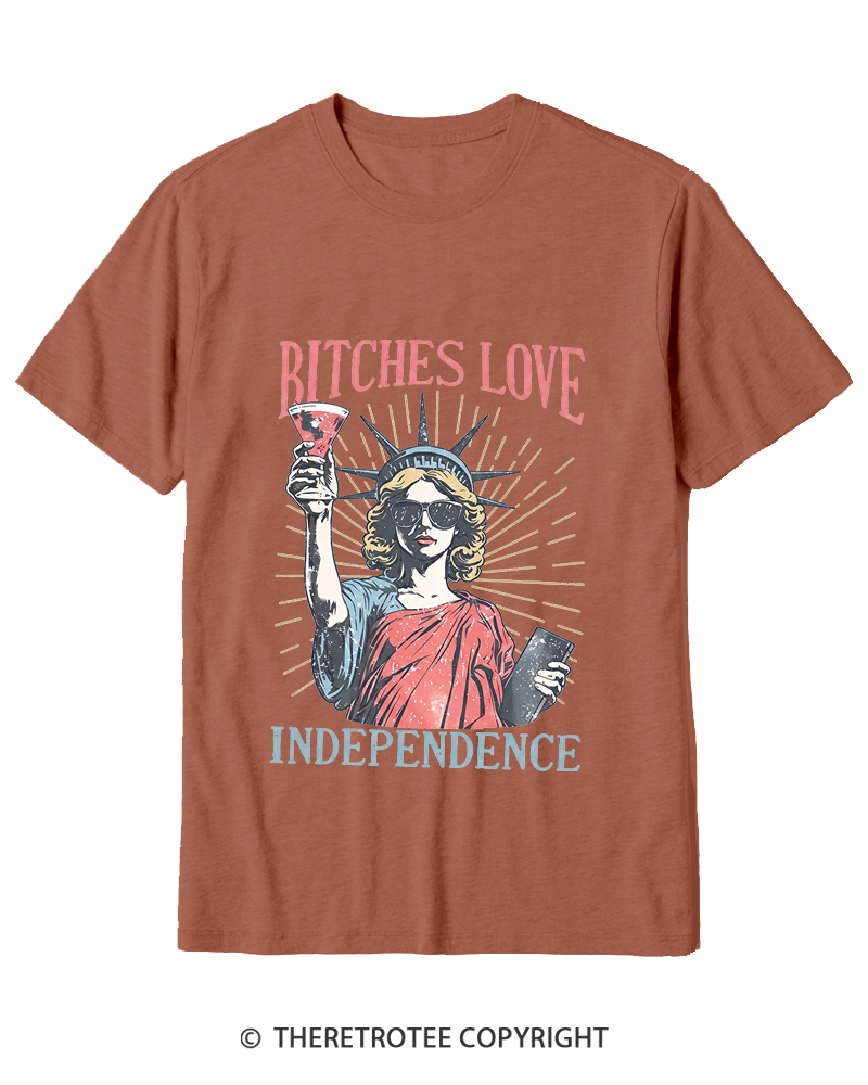 TheRetroTee Love Independence 1776 Cotton T-Shirt