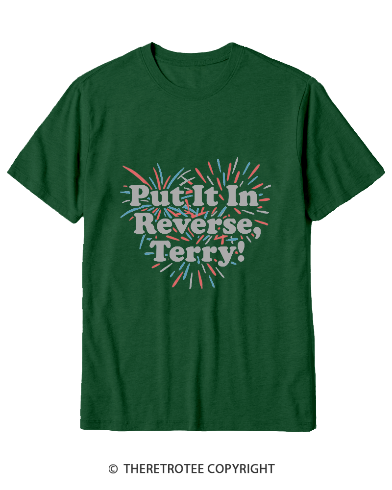 TheRetroTee Put It In Reverse, Terry Cotton T-Shirt