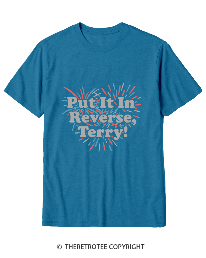TheRetroTee Put It In Reverse, Terry Cotton T-Shirt