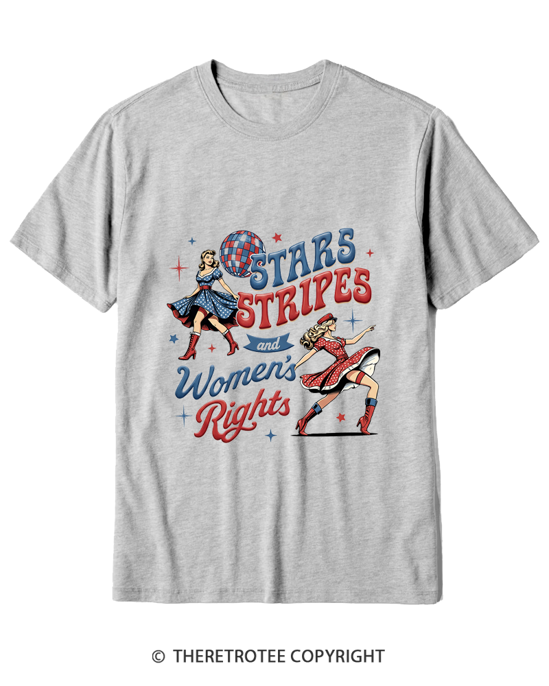 TheRetroTee Stars Stripes And Women's Rights Cotton T-Shirt