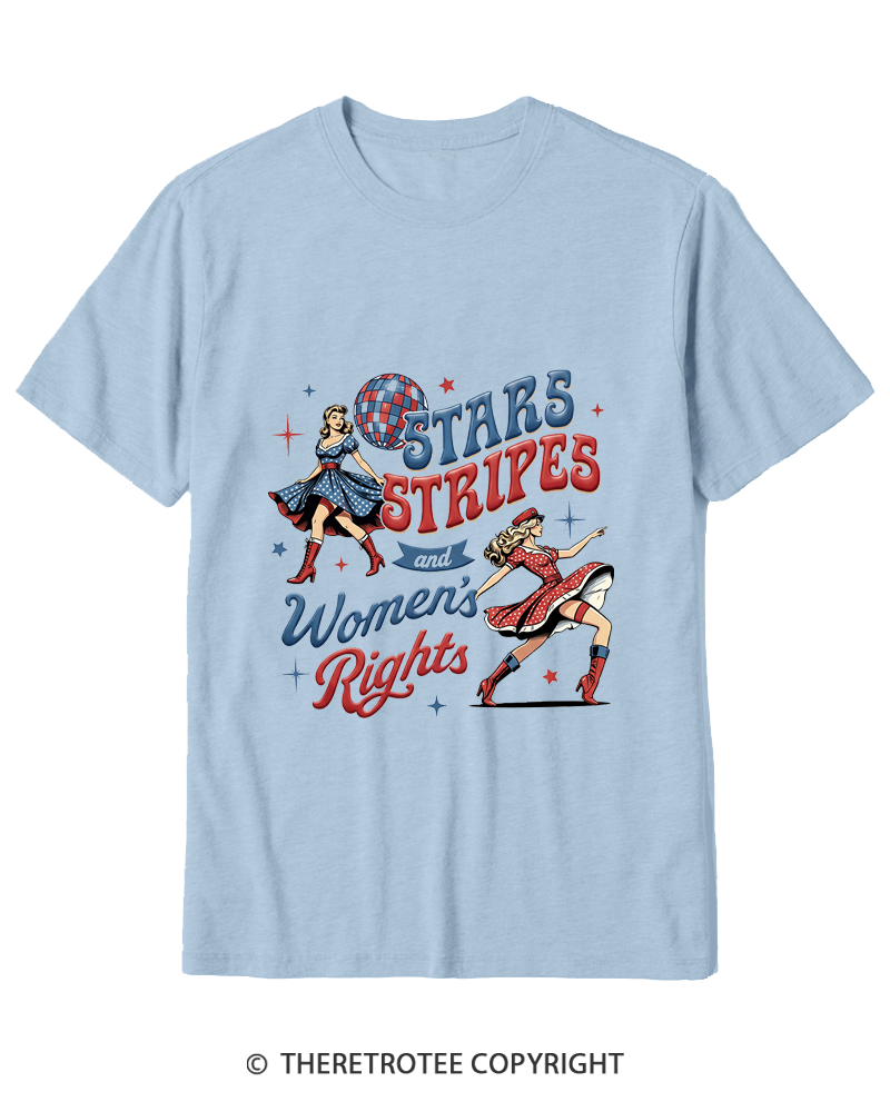 TheRetroTee Stars Stripes And Women's Rights Cotton T-Shirt