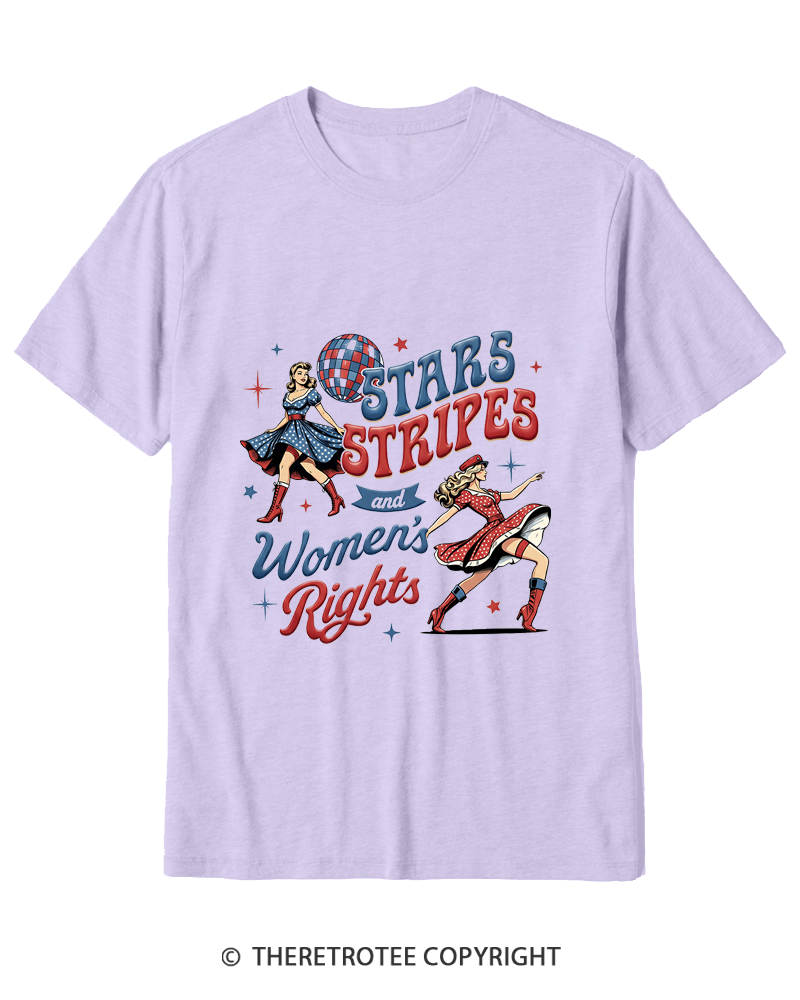 TheRetroTee Stars Stripes And Women's Rights Cotton T-Shirt