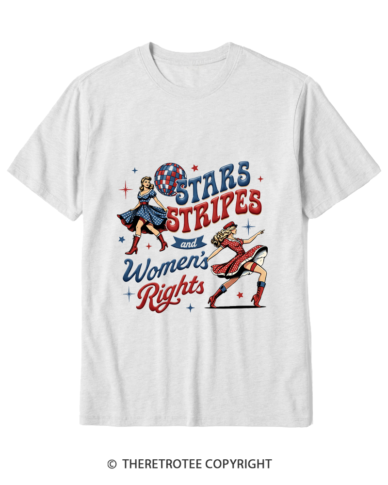 TheRetroTee Stars Stripes And Women's Rights Cotton T-Shirt