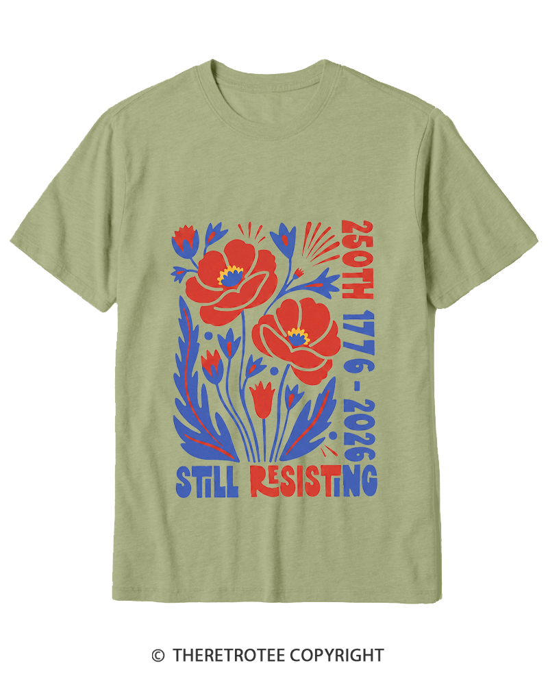 TheRetroTee USA 250th Still Resisting Cotton T-Shirt